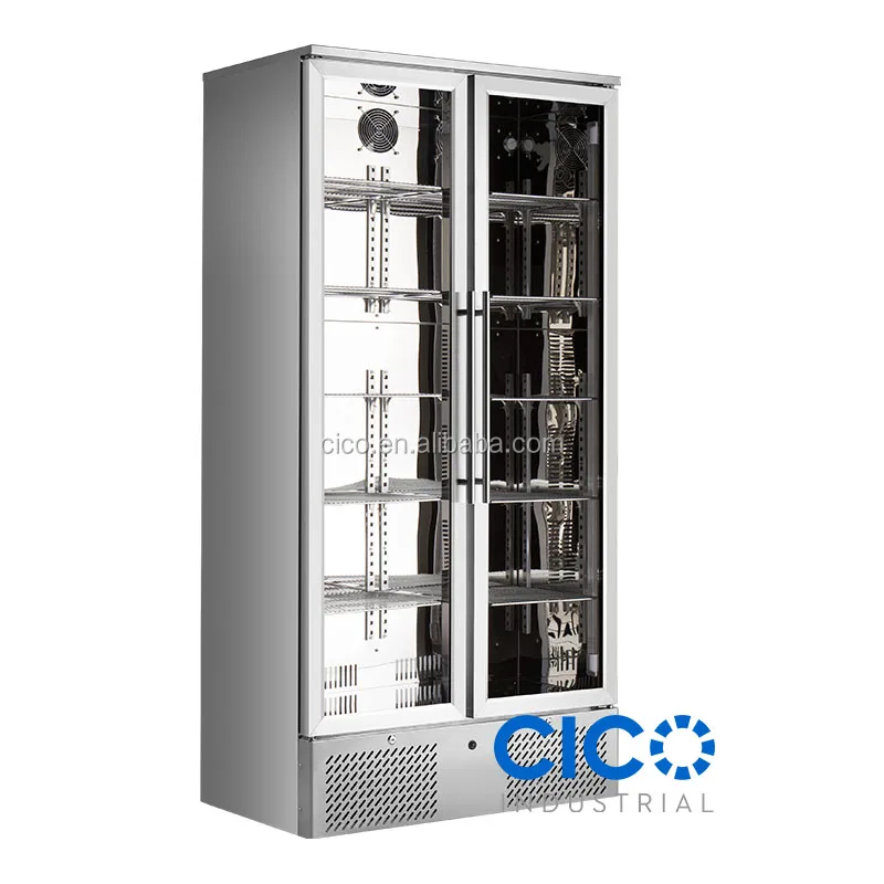 Back Bar Beer Bottle Cooler , beer display refrigerator , beer upright showcase in full stainless steel