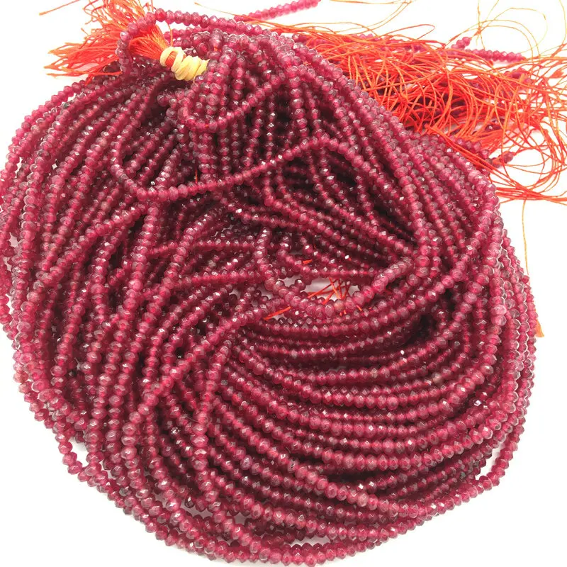 Ruby High quality jade beads for making bangle bracelets