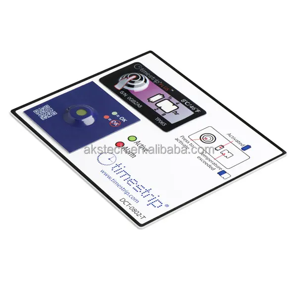 Single use 2-8C Timestrip Complete temperature label for Pharmaceutical Cold Chain Monitoring