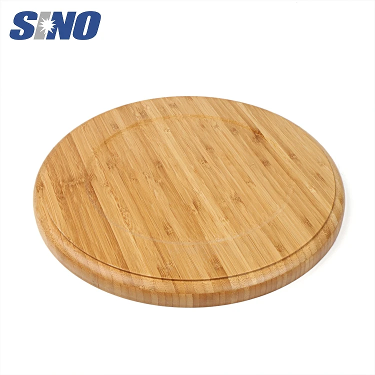 Custom 6 Divided Dessert Snack Trays Platter Appetizer Tray Round Bamboo Tray