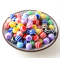 6mm,8mm,10mm,20mm  Mixed Color Round Shape Ball Resin Stripe Beads For jewelry Findings DIY Bracelet Accessory Handcraft