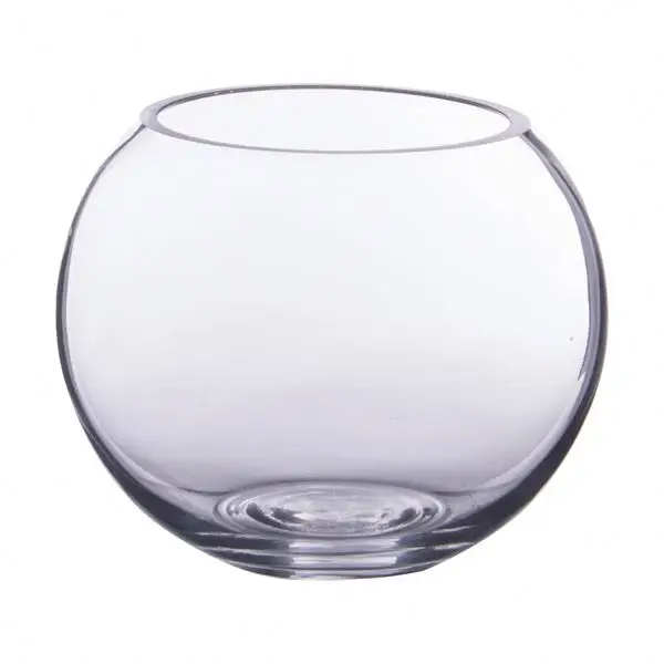 Maxlong clear glass fish bowl vase 129mm