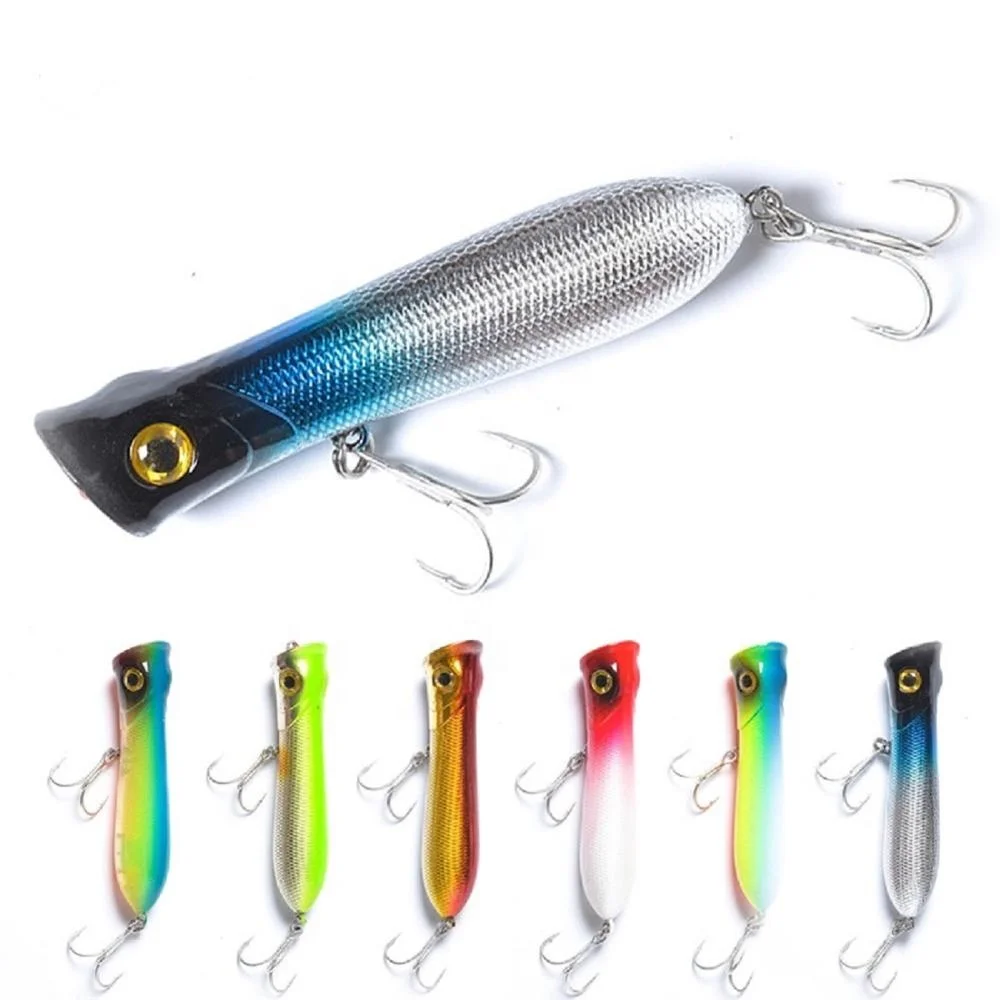 Factory blank poppers handmade plastic big mouth popper fishing lures