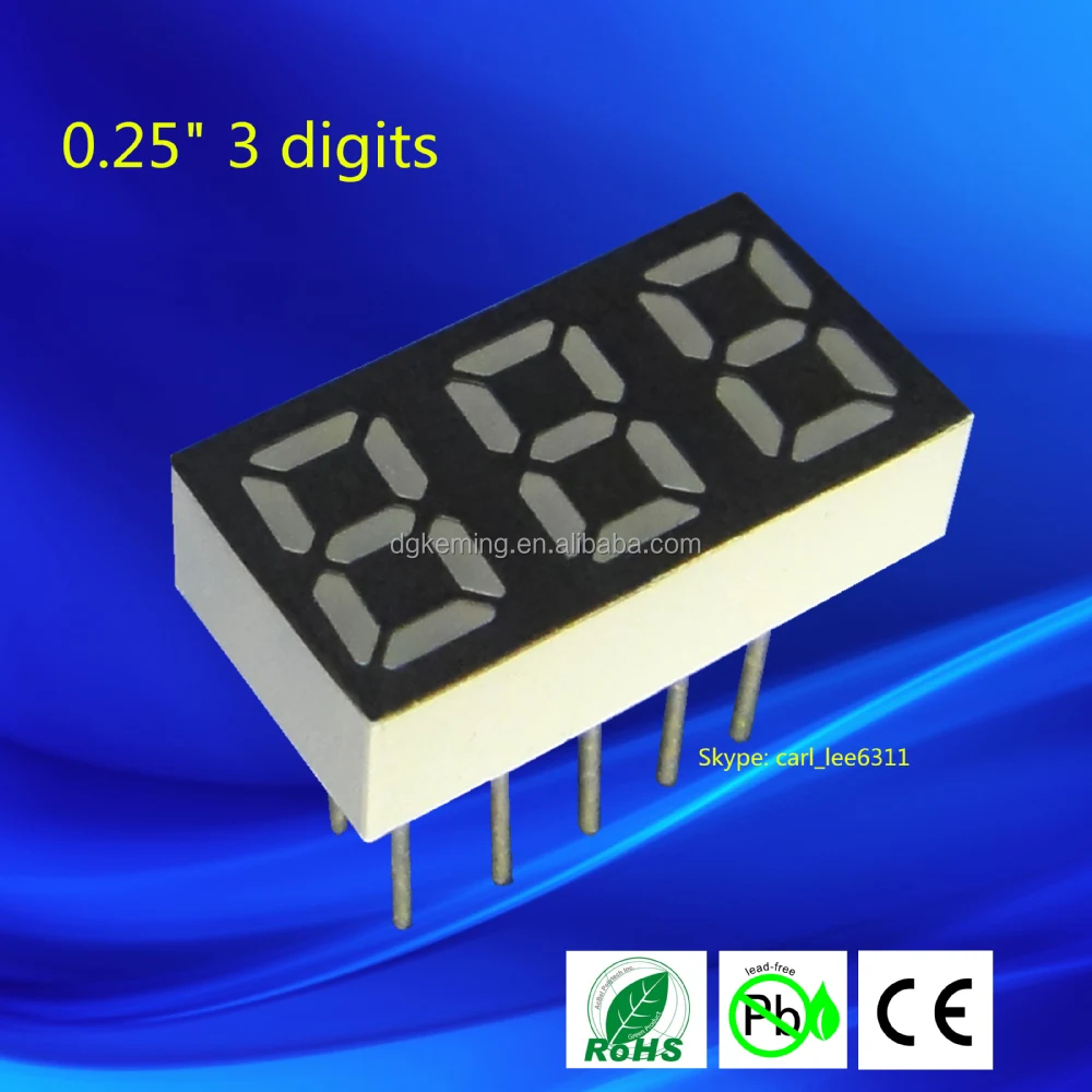 HOUKEM-2531-BB общий анод 0 25 3-значный 7-сегментный светодиодный дисплей синий