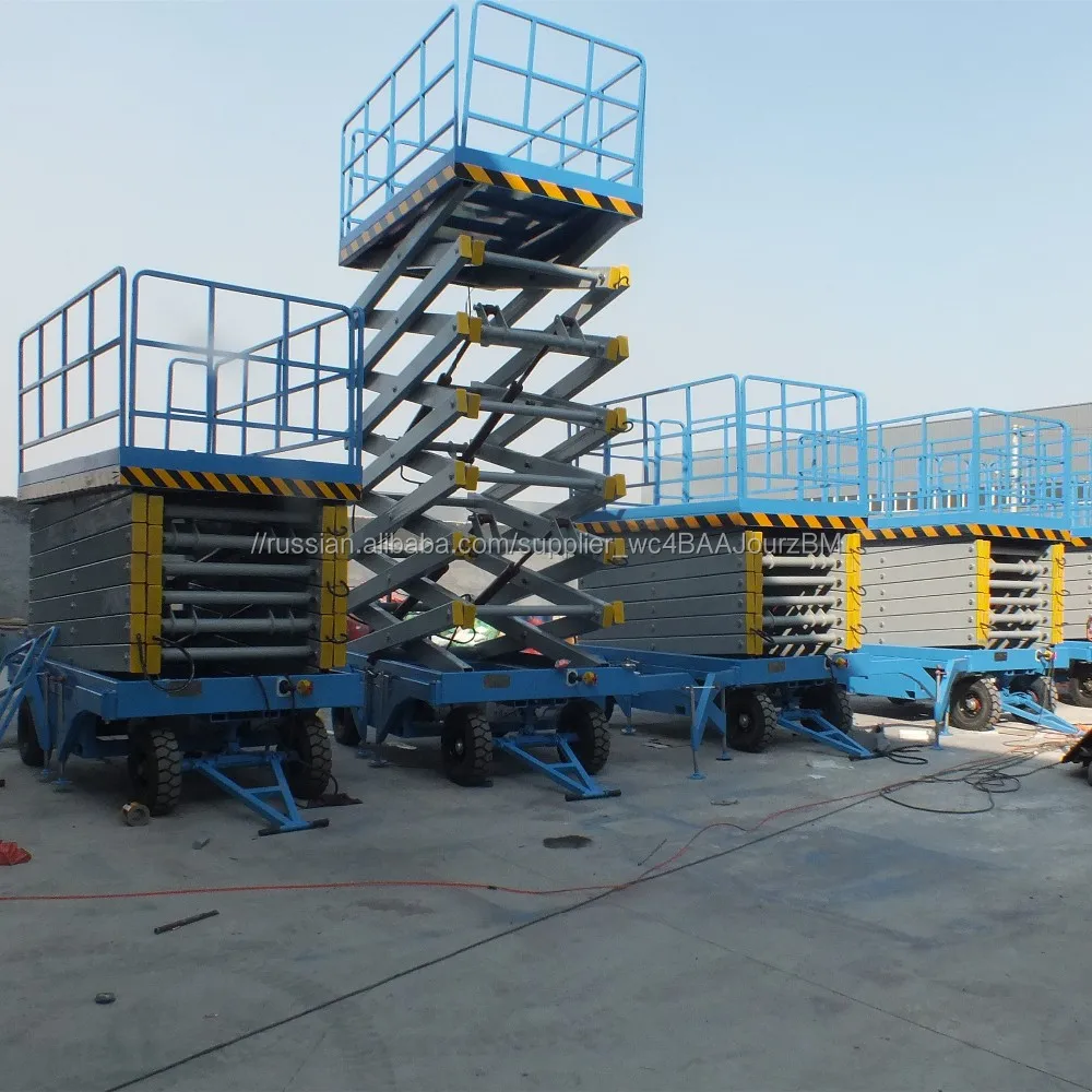 Mini manual movable scissor elevator/4m scisoor elevator