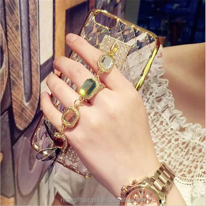 Personalized Creative Diamond Set Mobile Phone Case Luxury Gem Bracelet Phone Case for Iphone