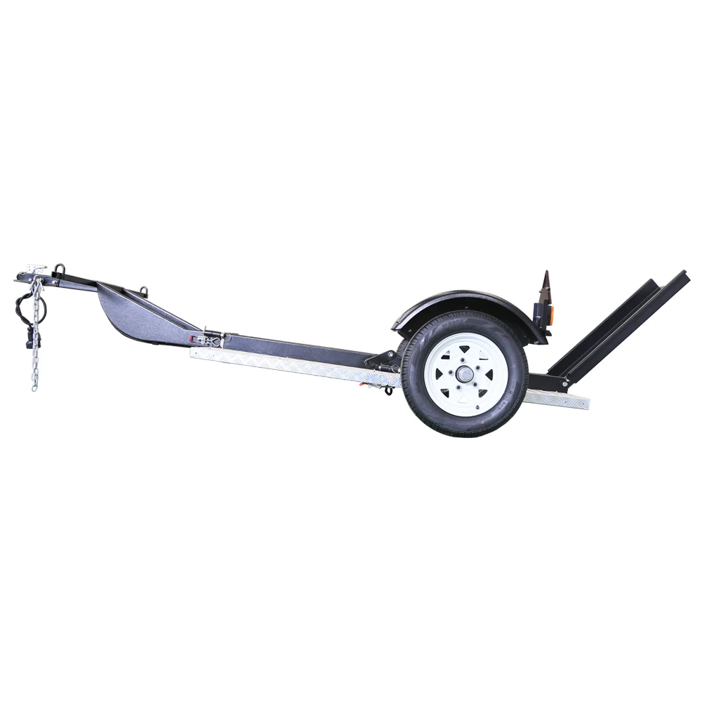 Single Rail Galvanized Motorcycle Trailer Small Foldable Folding Other Trailers Ecocampor Aluminum OEM-014 4.80-12' (OEM) Steel