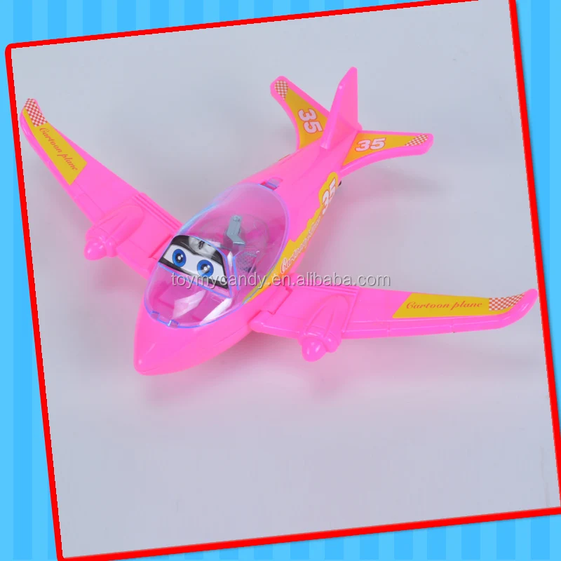 2017 hot selling products toy plane child lighting plane toy with candy funny pushing plane toy for kid