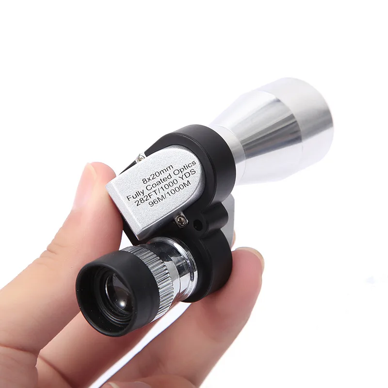 8X20 карманный мини телескоп, прибор для наблюдения точечных целей, дальномер для гольфа походный телескоп