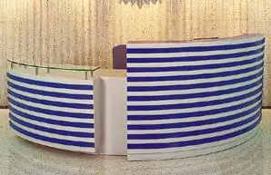 factory customized spa gym salon hotel small half round front counter wooden marble LED office small reception desk