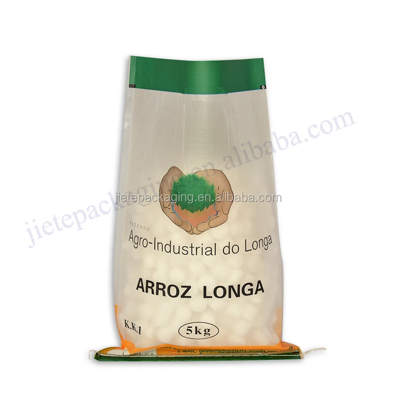 5kg transparent plastic bopp laminated pp woven grain seed packing bag for corn,wheat,bean,peanuts,rice,flour