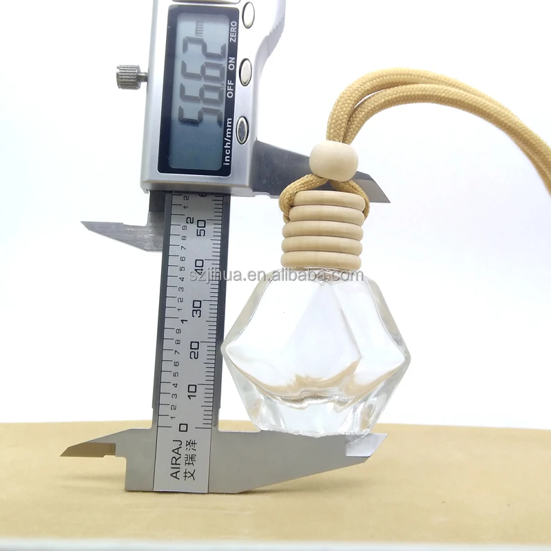 Wholesale High Quality 10ml Hanging  Air Freshener Car Perfume bottles with Wooden lid