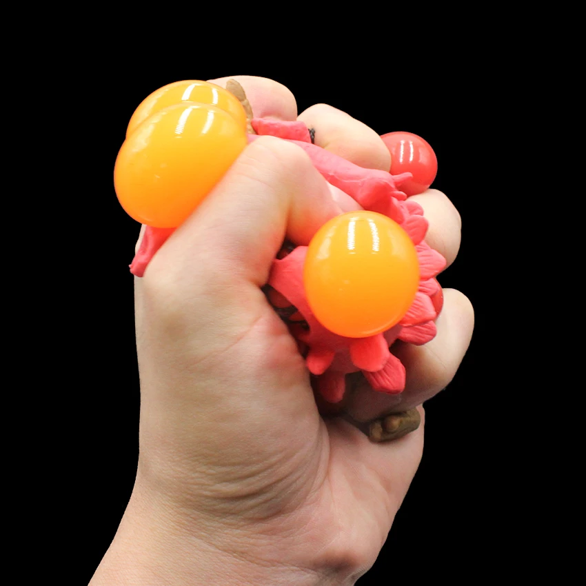 Novelty Dinosaur Squishy Mesh Ball Grape Squeeze Relief Autism Toys Kids Adult Anti-Stress Toys