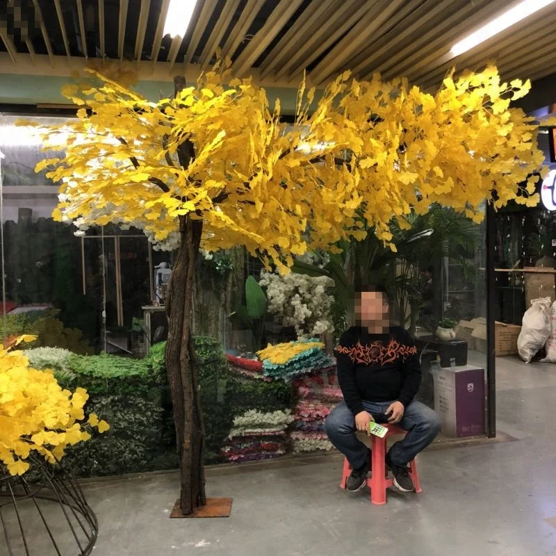 
high quality artificial golden yellow ginkgo tree 