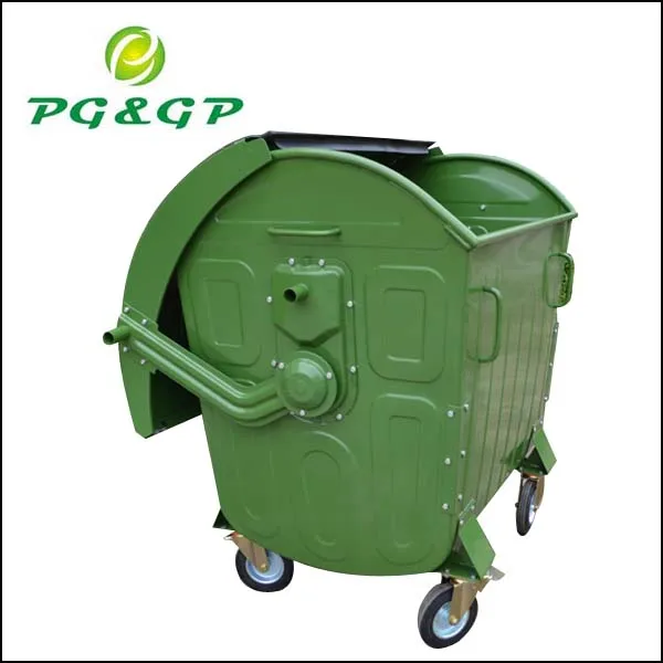  1.1 cbm сортируются коллекция горячеоцинкованной 1100L пыли bin круглой