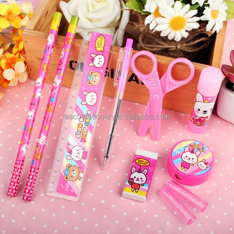 Хит продаж набор канцелярских товаров китайский карандаш HB карандаши с ластиком ножницами и