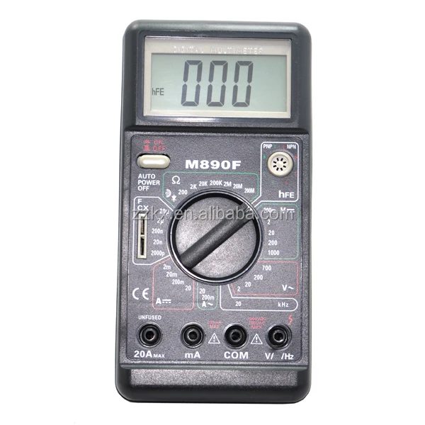 LCD AC/DC V&A Measurer Digital Multimeter Voltmeter Ammeter Electrical Tester Multi-function Electrical Meter M890F