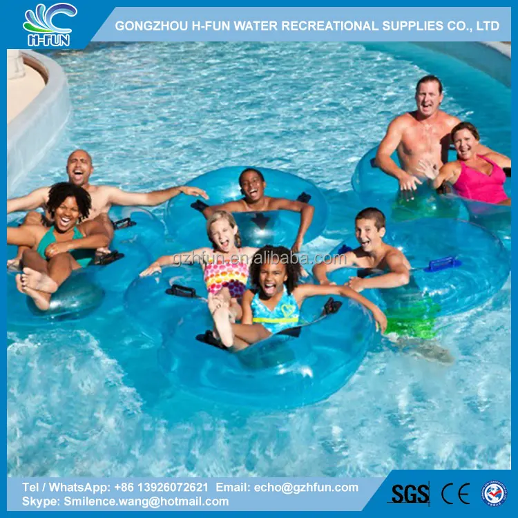 Transparent Multi-color Water Park Tube for Lazy River Construction Lazy river tubes