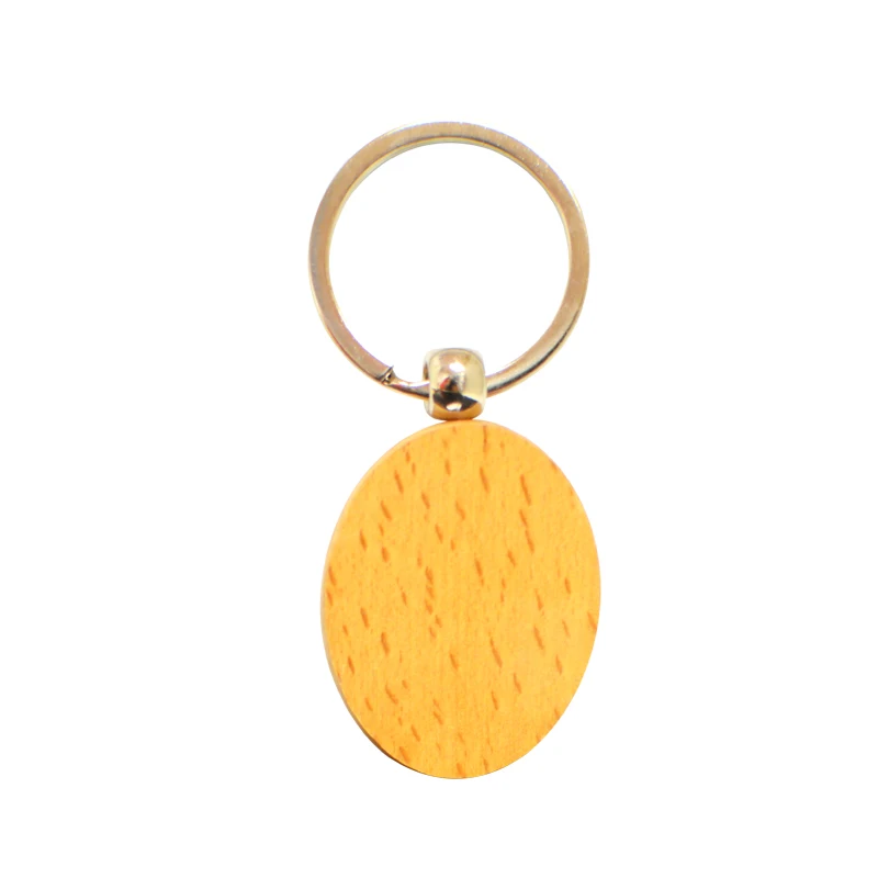 China Factory Make Natural Olive Blank Custom Logo Wood Keychain