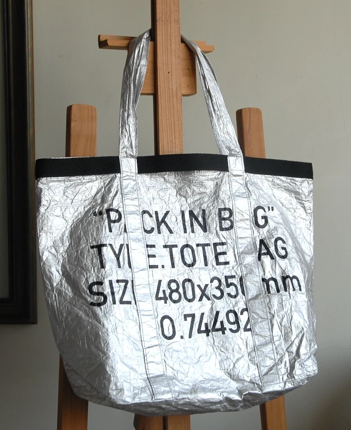 Custom logo printed tyvek tote shoulder shopping bag