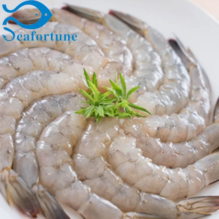 Raw IQF Frozen PDTO Peeled-Deveined-Tail-On Vannamei Shrimp Penaeus Vannamei