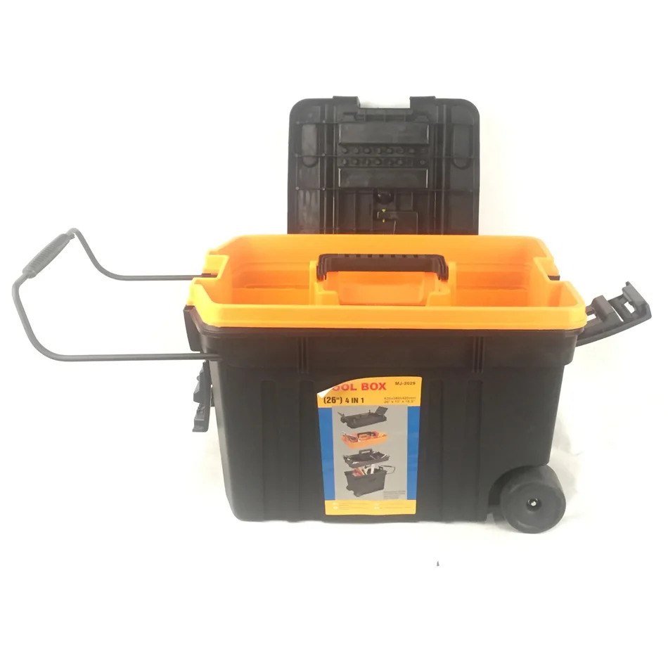 24inch three layers small portable trolley tool box plastic electronic storage toolbox truck