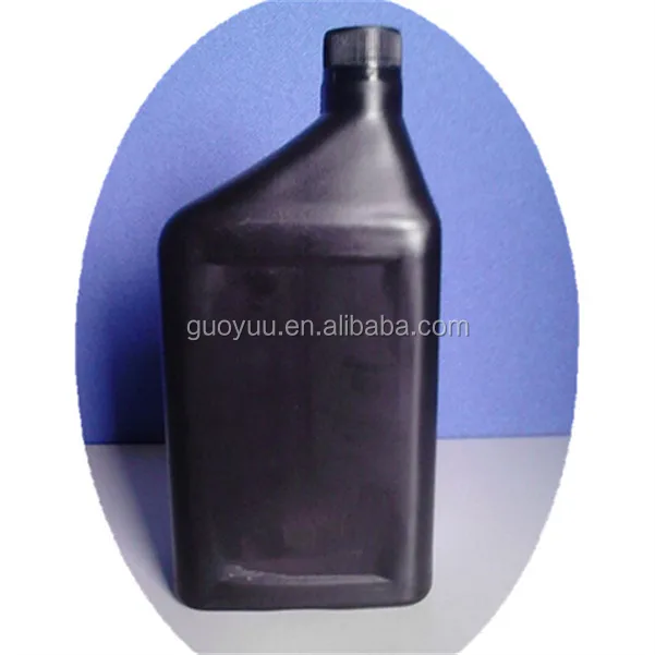 Customer Design Plastic PE 1L Black Gasoline Engine Oil Bottle