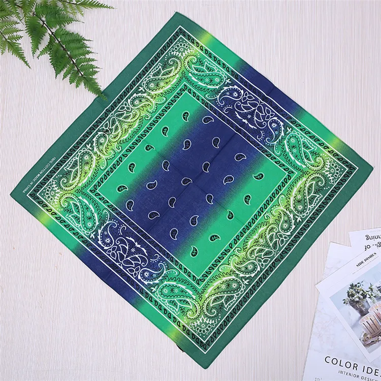 Wholesale price good style gradient color 100% organic cotton bandana