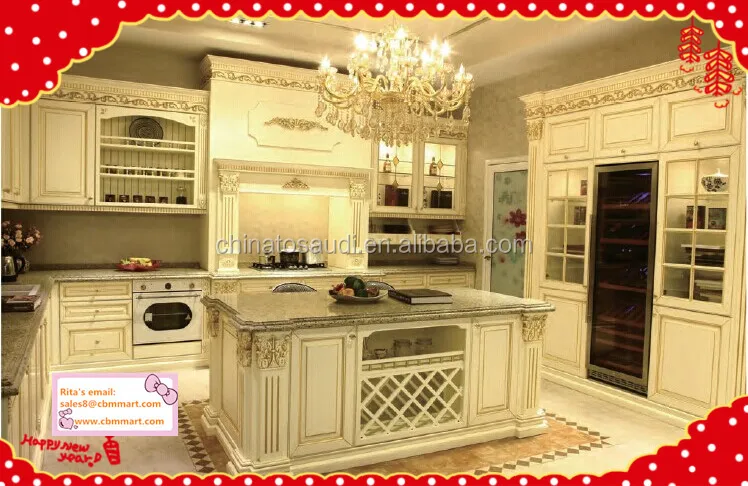 Modern style white kitchen cabinets with kitchen island table