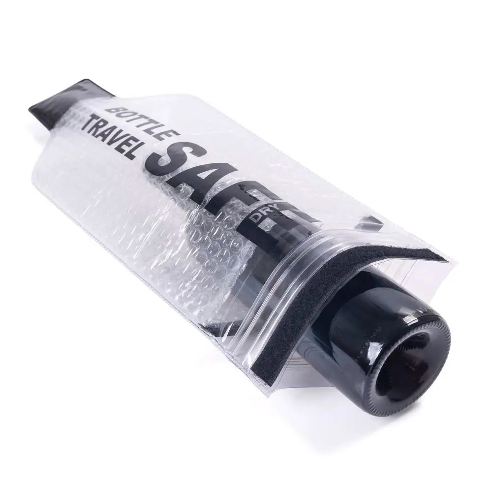 hot sale reusable leak proof pvc wine bottle protector bag bubble sleeve / skin