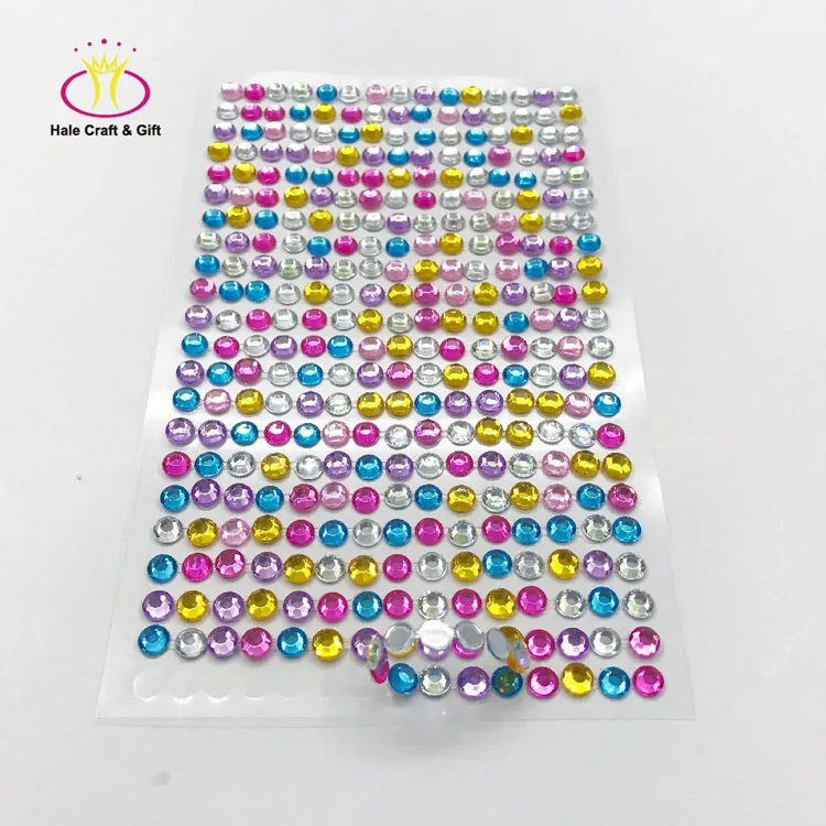 High Quality Face Body Gem Acrylic Stone Crystal Rhinestone Craft Sticker Sheets