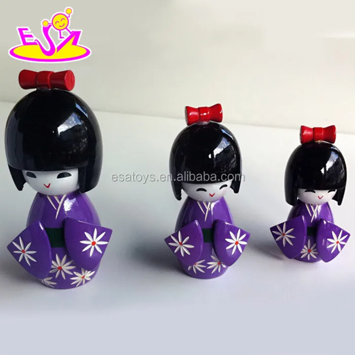 Wholesale Colored wooden kimono doll,Best seller Japanese kimonos kokeshi doll set,Real doll japanese geisha dolls W06D070C