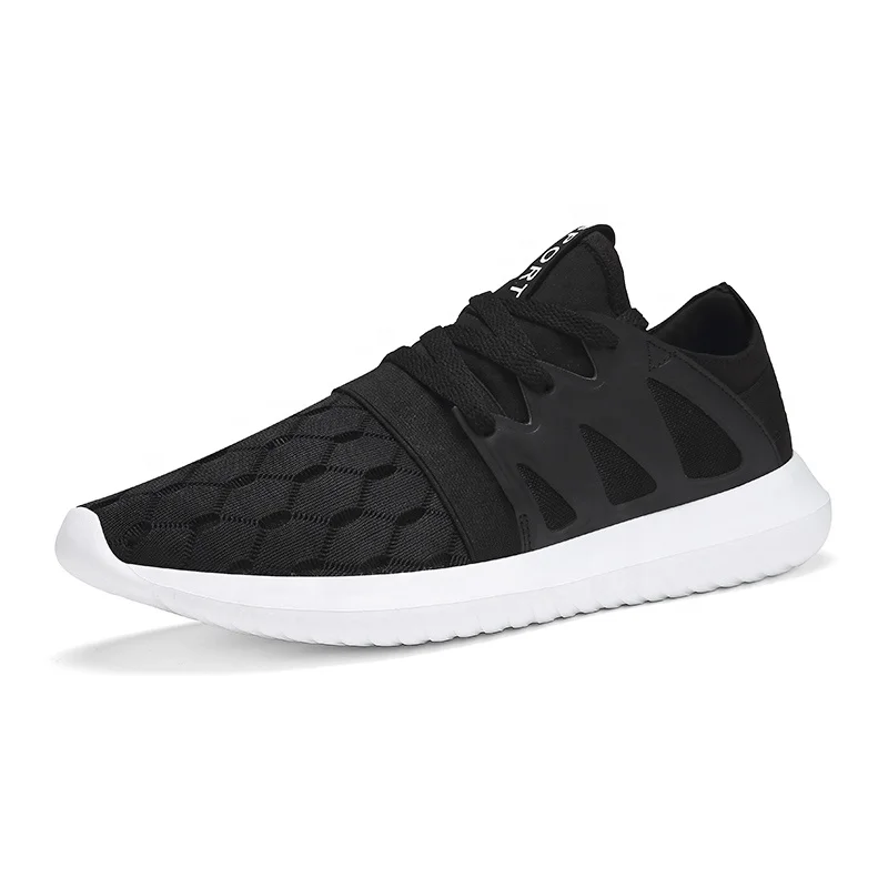 wholesale soft and durable black sport shoes sneakers for men