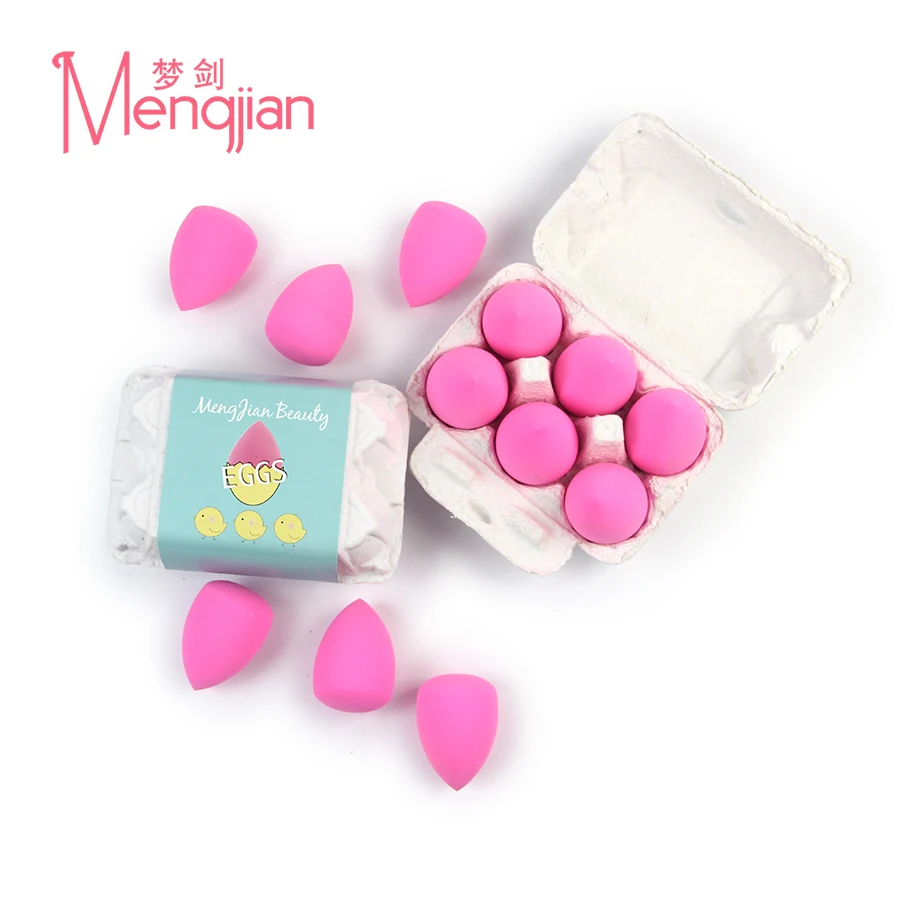 2018New Style Super Soft Water Droplet Shape Powder Puff Cosmetic Make Up Blender No Latex Sponge 6Pcs Set