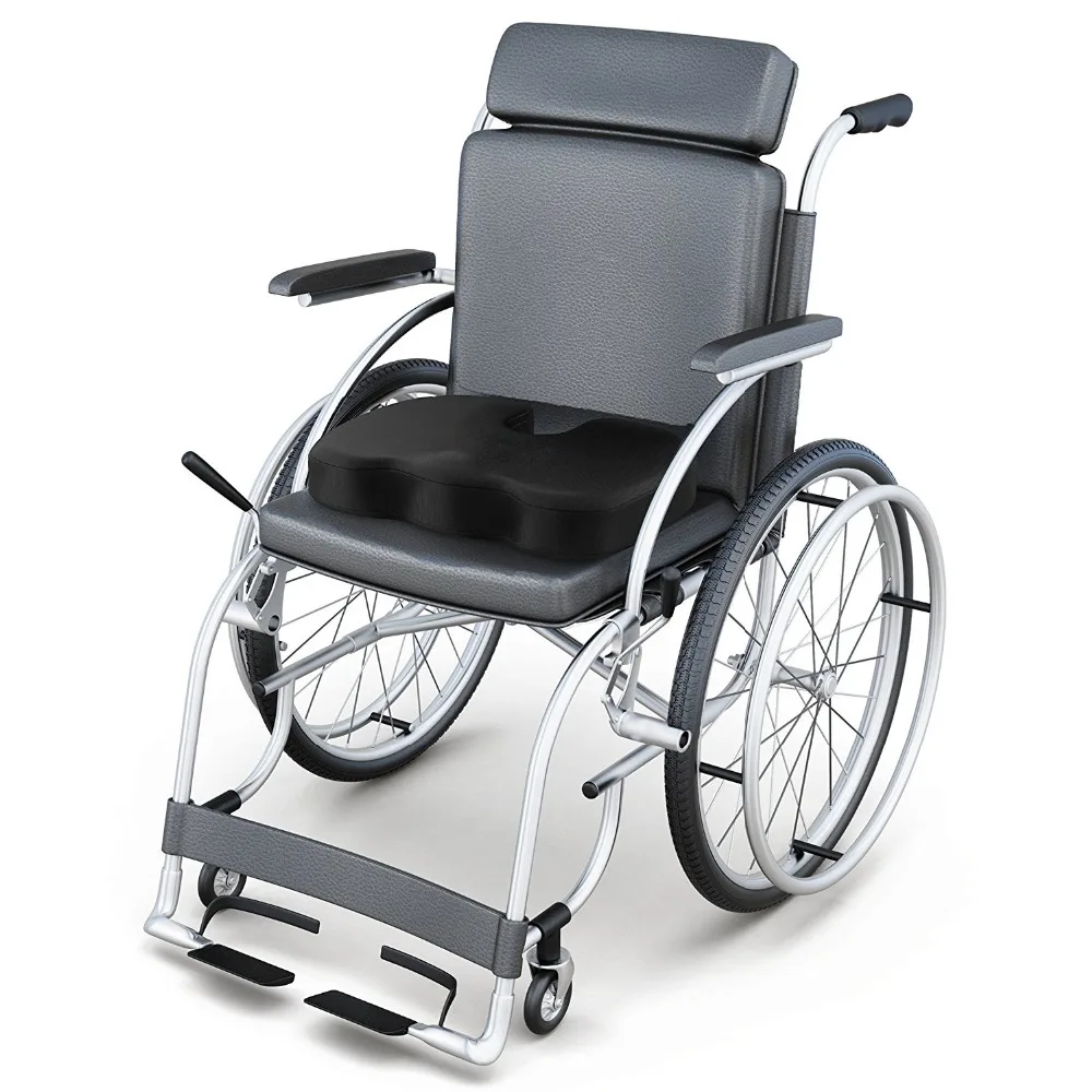 
Wheelchair Cushion for Back Support, Tailbone and Sciatica Pain Relief, Wheelchair Seat Cushion with Washable Non-slip Cover 