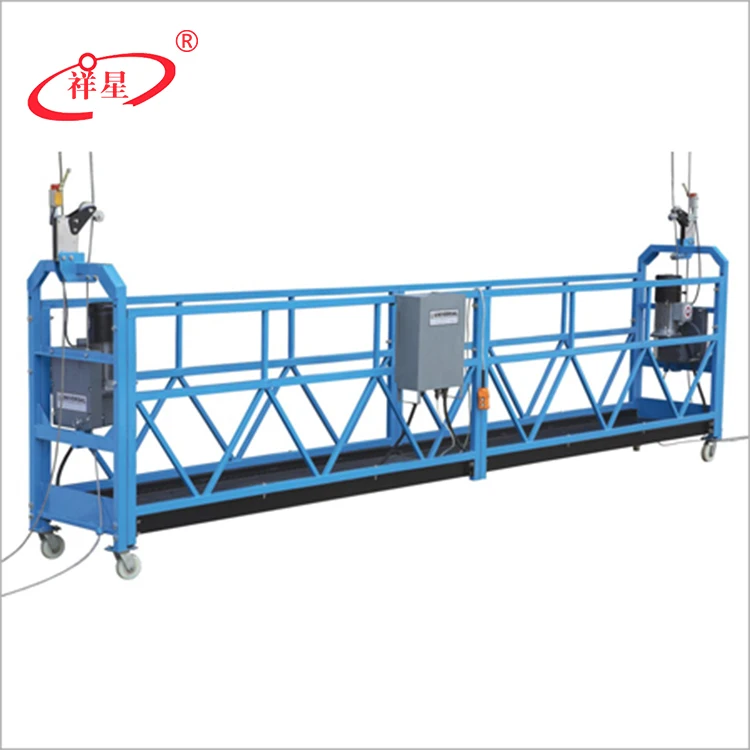  High rise electric hoist lifting rope suspended platform andamio