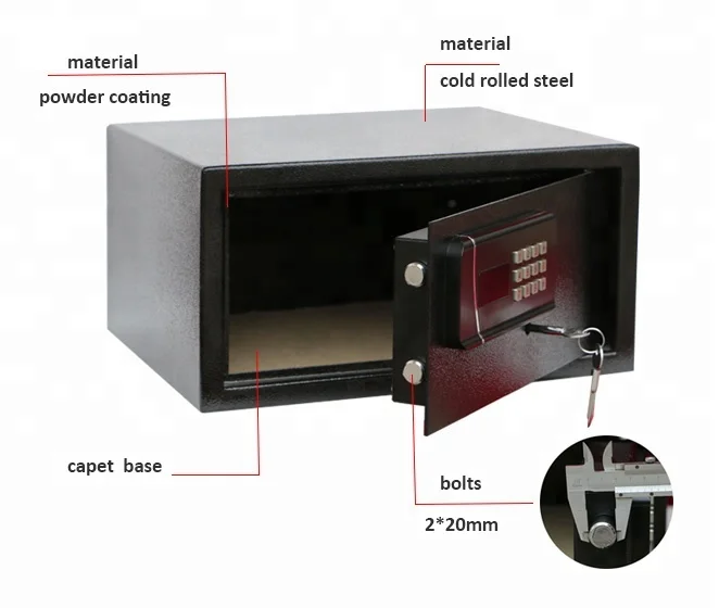 
Hotel home safty box electronic lock safe deposit box 