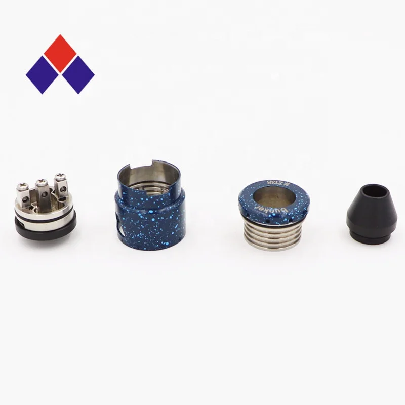 
JHJ Exquisite Electronic cigarette RDA Atomizer 25mm Diameter with POM 810 Drip Tips CNC metal parts for vape atomizer 