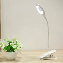 Led Desk Lamp Touch Clip Study Lamps Magnifier Gooseneck Desktop usb Table Light Rechargeable