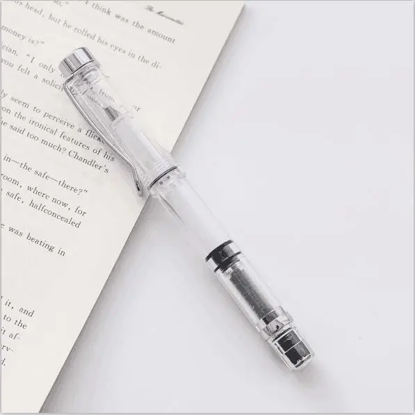 
Hot Selling Transparent Fountain Pen with Piston 