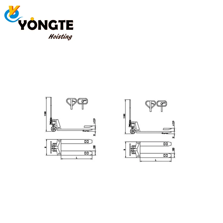 2500kg PU wheel AC pump Hydraulic Pallet Jack Hand Pallet Truck