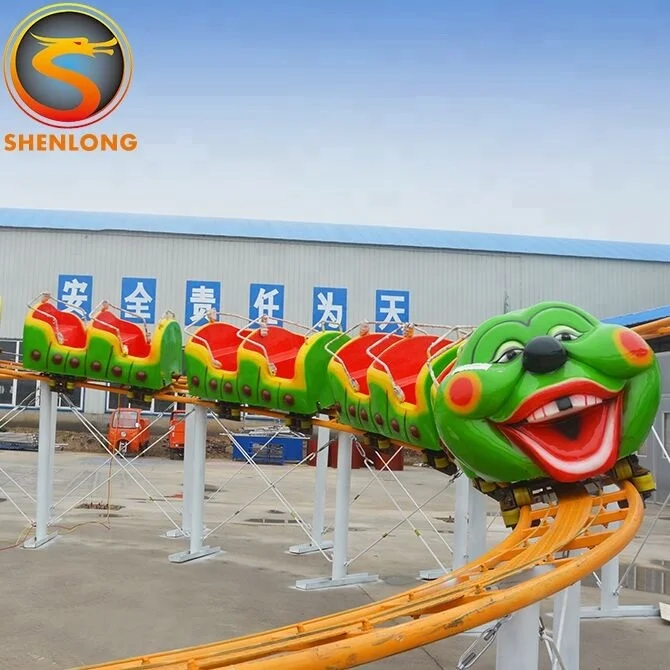 Fairground Rides Amusement Park Rides Roller Coaster Worm Rides Adults Children Exciting Mini Roller Coaster for sale
