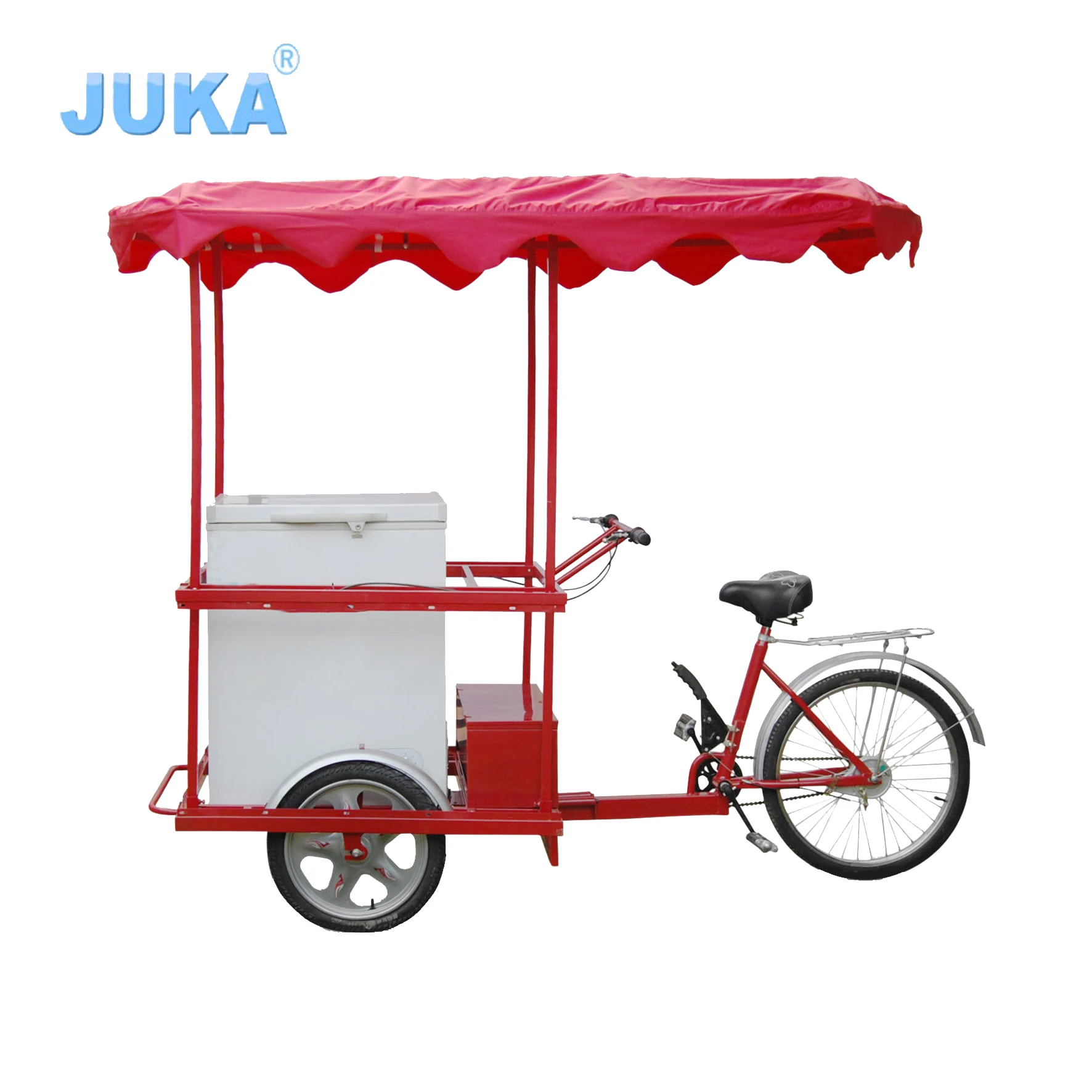 BD/BC-108 108litre 12v dc solar freezer ice cream tricycle motorized bike