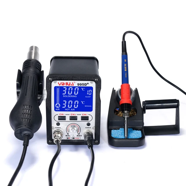 YIHUA 995D+ hot air gun soldering iron SMD mobile phone repair rework soldering station