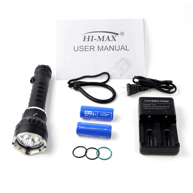26650 battery 4000mah Torch Light Rechargeable Battery Diving light Canister Battery