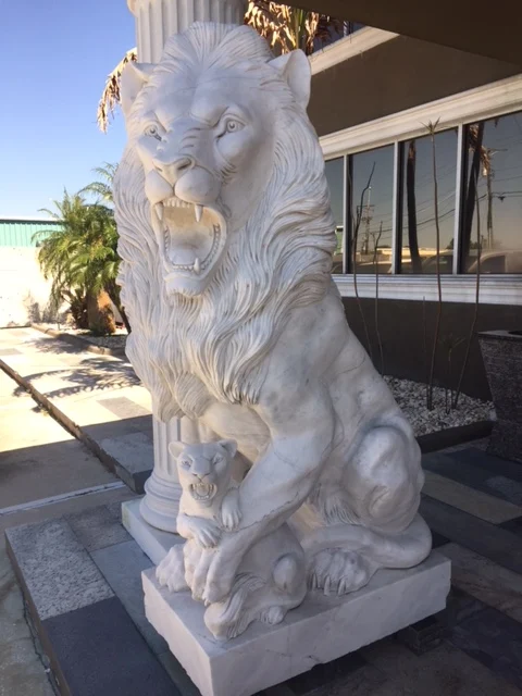 large lion statues life size/marble lion statues for sale