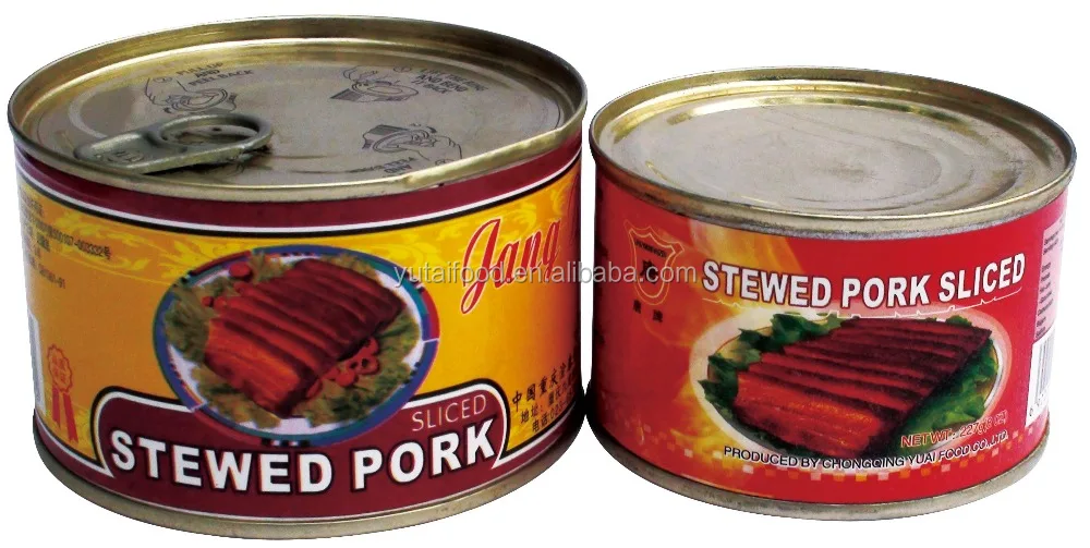 
Cans Food Canned Stewed Pork Sliced 