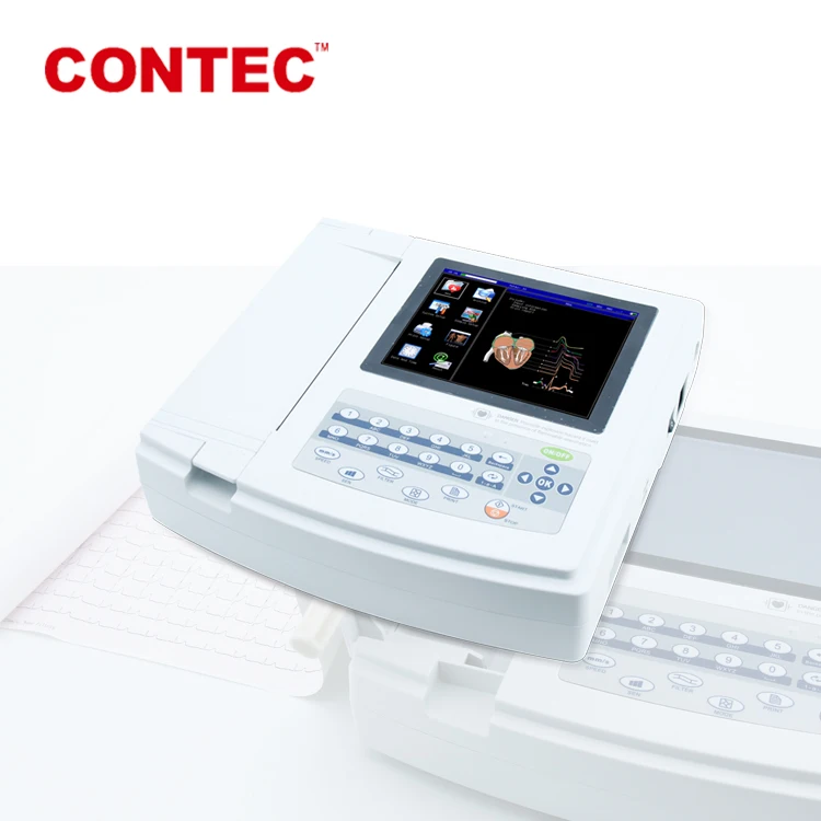 CONTEC ECG1200G CE  electrocardiogram 12 channel ecg electrocardiogram ecg machine with touch screen