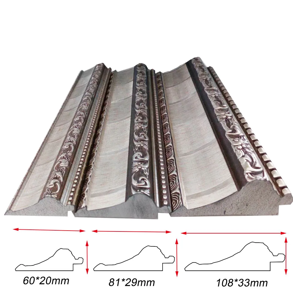 Hot product 60/80/110 mm width polystyrene picture frame moulding profile stick strip