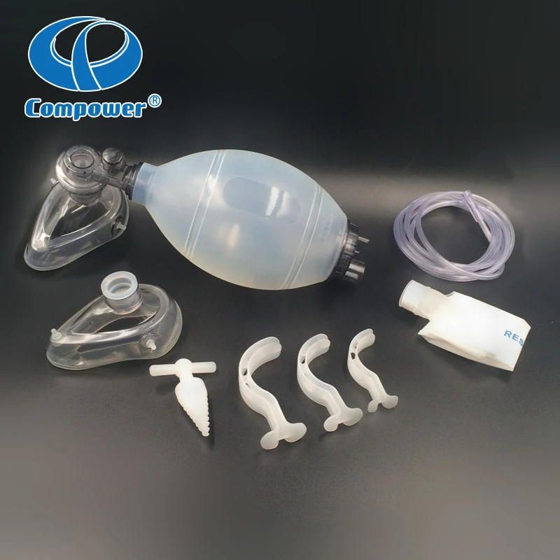 Adult Oxygen Breath Silicone Ambu Bag Manual Autoclavable Resuscitator